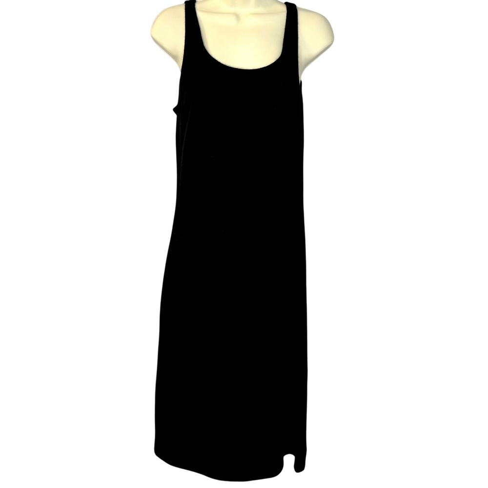 Lauren Ralph Lauren Black Knit Midi Dress Wool Angora Classic Luxury Timeless M
